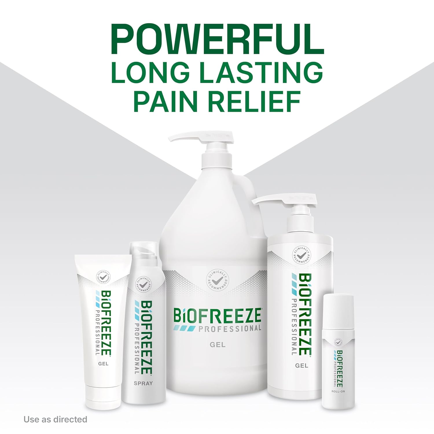 Biofreeze Professional Gel Pain Relief for Knee, Neck, Hip, Joint, Shoulder, & Simple Backache, Arthritis Pain Reliever, Sore Muscle Relief, Green Menthol Gel 1 Gallon Pump