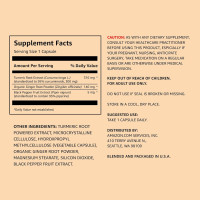 Amazon Elements Turmeric Complex, 316 mg Curcumin, 140 mg Ginger, 5 mg Black Pepper - Joint & Immune System, Healthy Inflammation Response - 65 Capsules (2 month supply) 65 Count (Pack of 1)