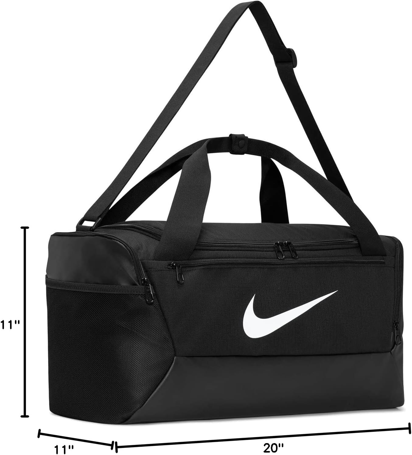 Nike Unisex Adult Brasilia 9.5 Training Duffel Bag Small Black/Black/White
