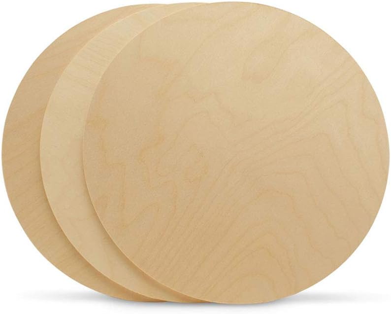 Wood Circles 18 inch, 1/4 Inch Thick, Birch Plywood Discs, Pack of 1 Unfinished Wood Circles for Crafts, Wood Rounds by Woodpeckers 18 inch, 1/4 inch thick Pack of 1