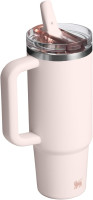 STANLEY Quencher ProTour Flip Straw Tumbler with Leakproof Lid | Built-In Straw & Handle | Cupholder Compatible for Travel | Insulated Stainless Steel Cup | BPA-Free 30 Ounces Rose Quartz