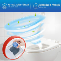 Vacplus Automatic Toilet Bowl Cleaner Tablets, Bathroom Toilet Tank Cleaner (12 PACK), VA-T165 12 Count (Pack of 1)