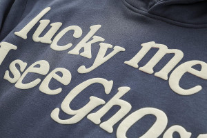 BLLDFZ I See Ghosts Hoodie Hip Hop Hooded X-Large-XX-Large Dark Gray