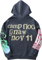 BLLDFZ I See Ghosts Hoodie Hip Hop Hooded X-Large-XX-Large Dark Gray
