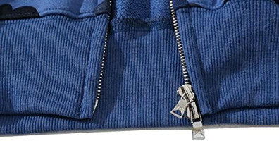 Camouflage shark jacket men's fall and winter cardigan zipper embroidery hooded sweater large size couple models Large Purple