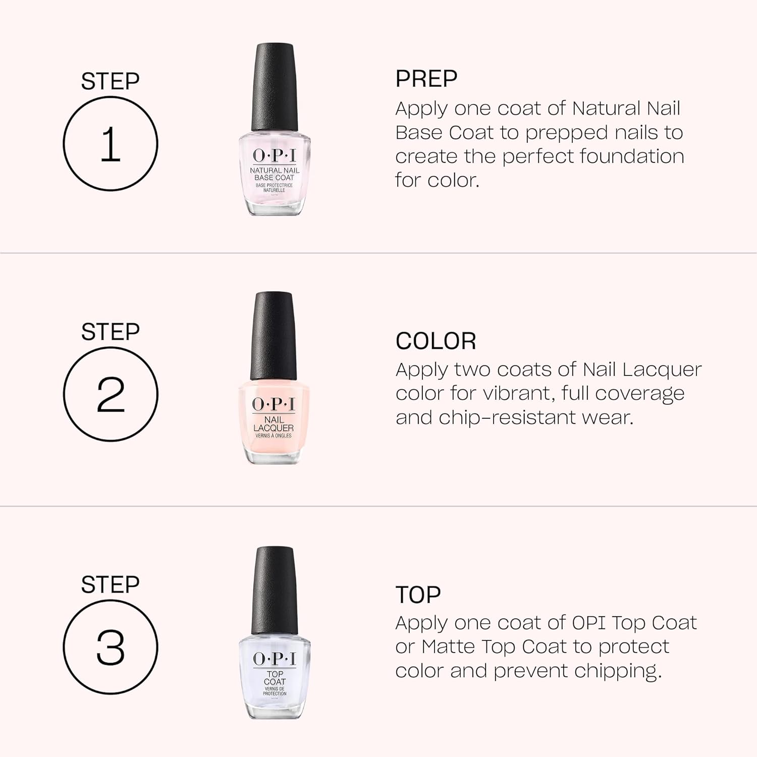OPI Nail Lacquer Classic Nail Polish Colors | Pink & Purple Shades | Crème, Shimmer, and Glitter Chip Resistant Nail-Polish | Fast Drying, Streak-free Formula | 0.5 Fl Oz Let’s Be Friends! | Opaque Soft Pink