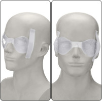 Lothee 4 Pieces Plastic Ventilated Eye Shields Coverings Transparent Eye Protections Breathable Supplies for Men Women to Prevent Sand Small Grave
