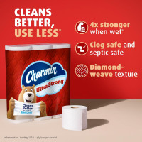 Charmin Ultra Strong Toilet Paper, 6 Mega Rolls = 24 Regular Rolls Mega 220 sheet (Pack of 6)