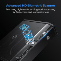 ONNAIS Iron SE Biometric Gun Safe – Quick Access Handgun Safe with Fingerprint & Keypad Lock for Home, Bedside, Nightstand, or Car Standard Basic