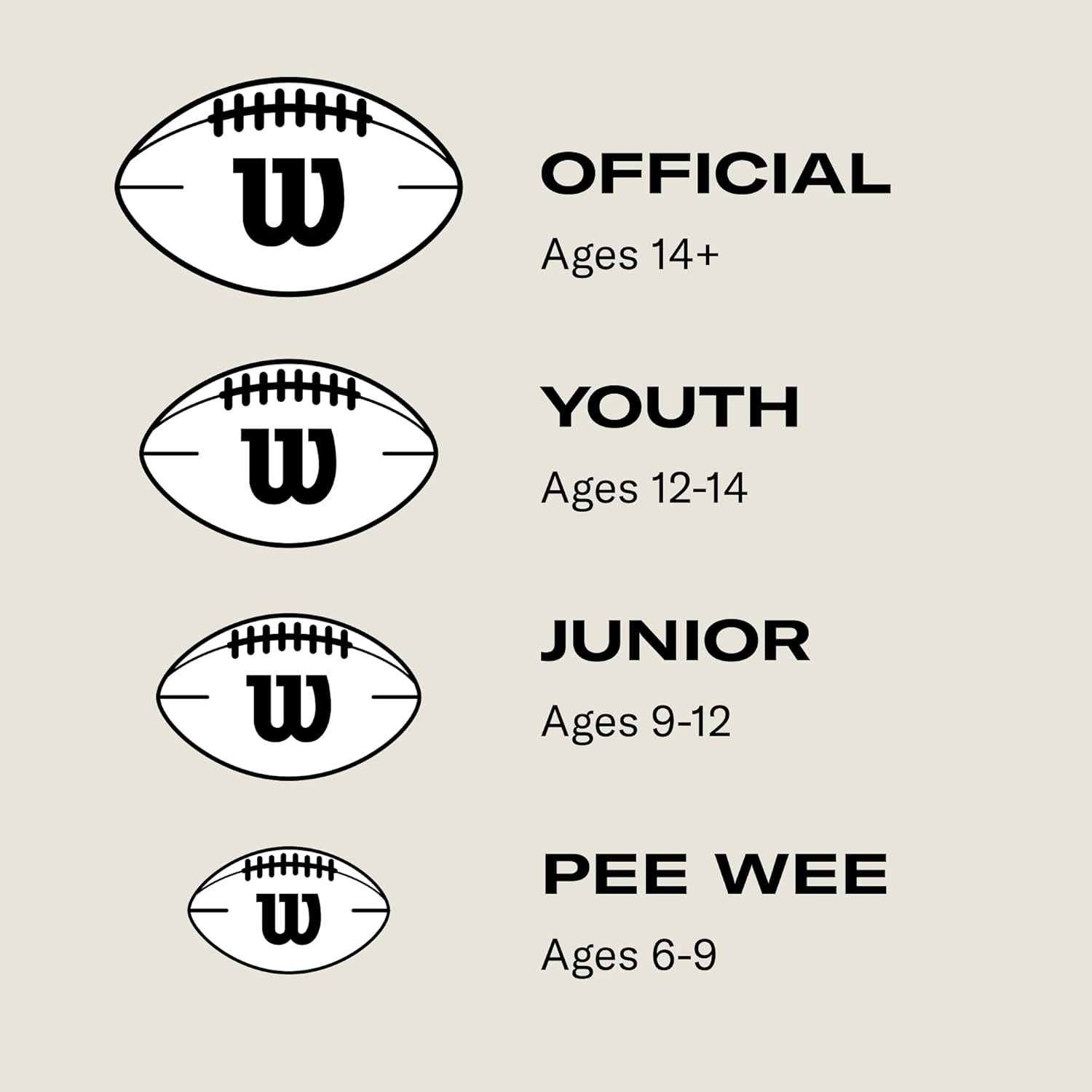 WILSON NFL Super Grip Composite Footballs Brown Junior size (4th-6th grade; Ages 9-12)