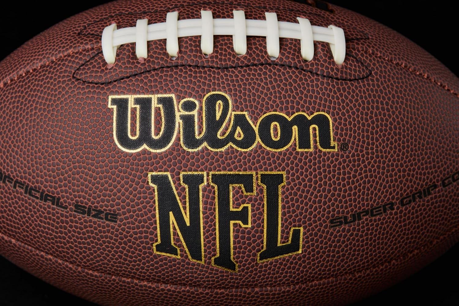 WILSON NFL Super Grip Composite Footballs Brown Junior size (4th-6th grade; Ages 9-12)