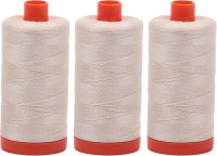 3-PACK - Aurifil Light Beige - A1050-2310 - Mako Cotton Thread Solid 50WT 1422Yds each3