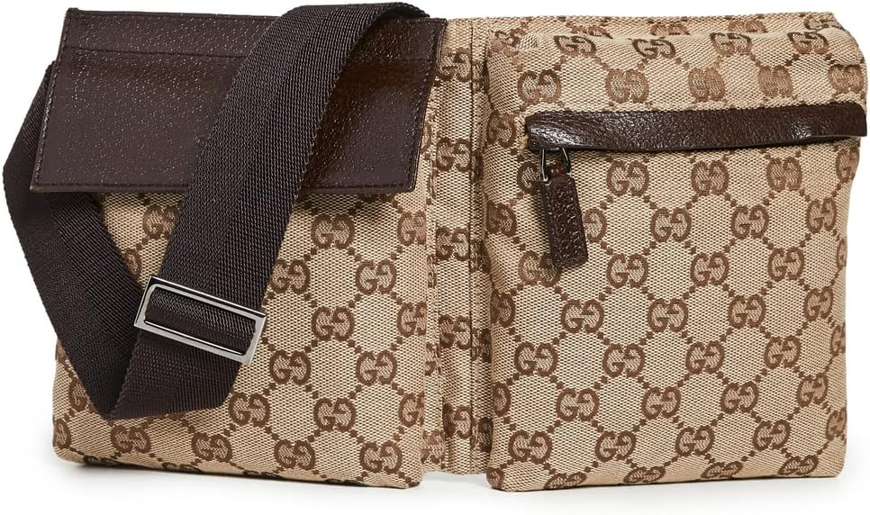Gucci Women's Pre-Loved Belt Bag, Gg Canvas Brown