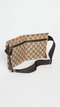 Gucci Women's Pre-Loved Belt Bag, Gg Canvas Brown