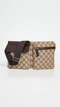 Gucci Women's Pre-Loved Belt Bag, Gg Canvas Brown