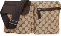 Gucci Women's Pre-Loved Belt Bag, Gg Canvas Brown