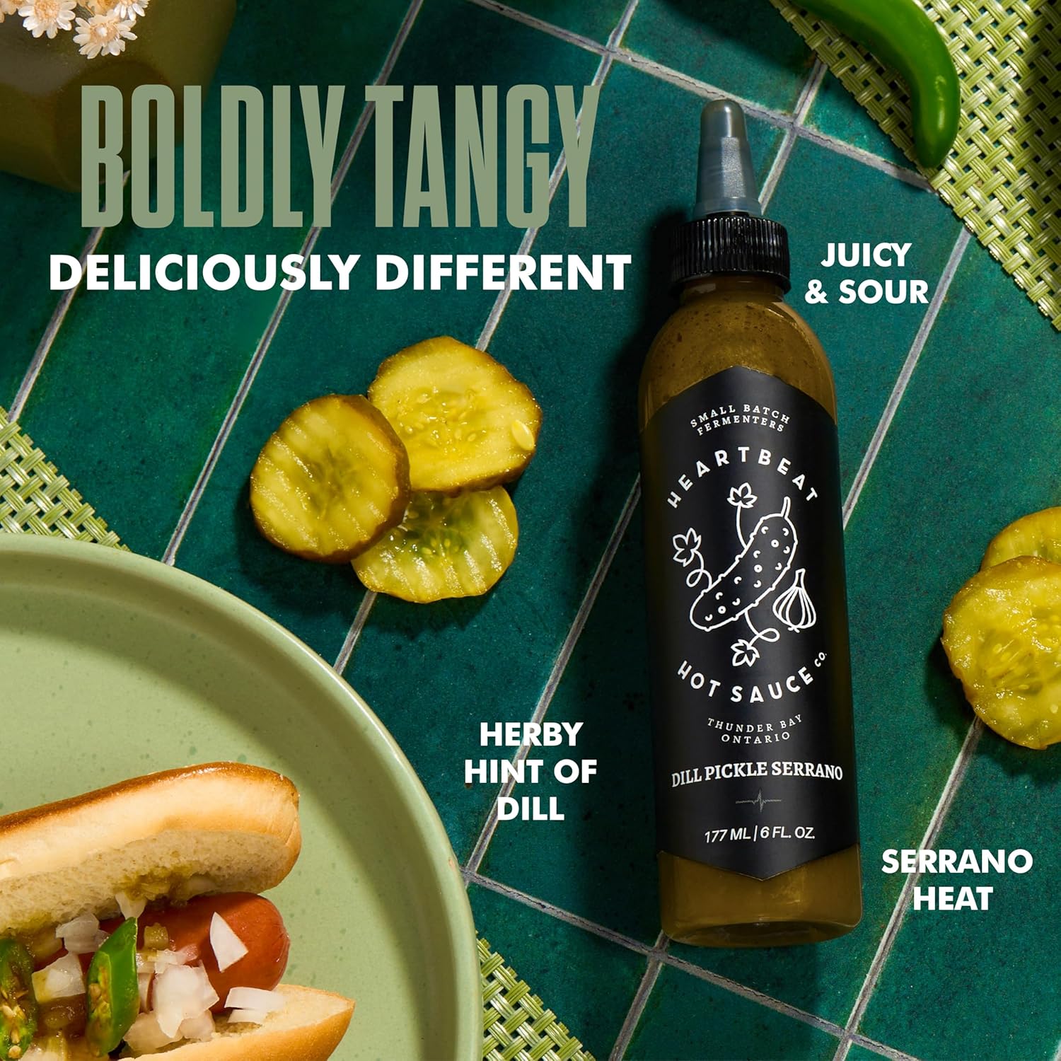 Heartbeat Hot Sauce Co. | Dill Pickle, 6 oz. Dill Pickle Serrano