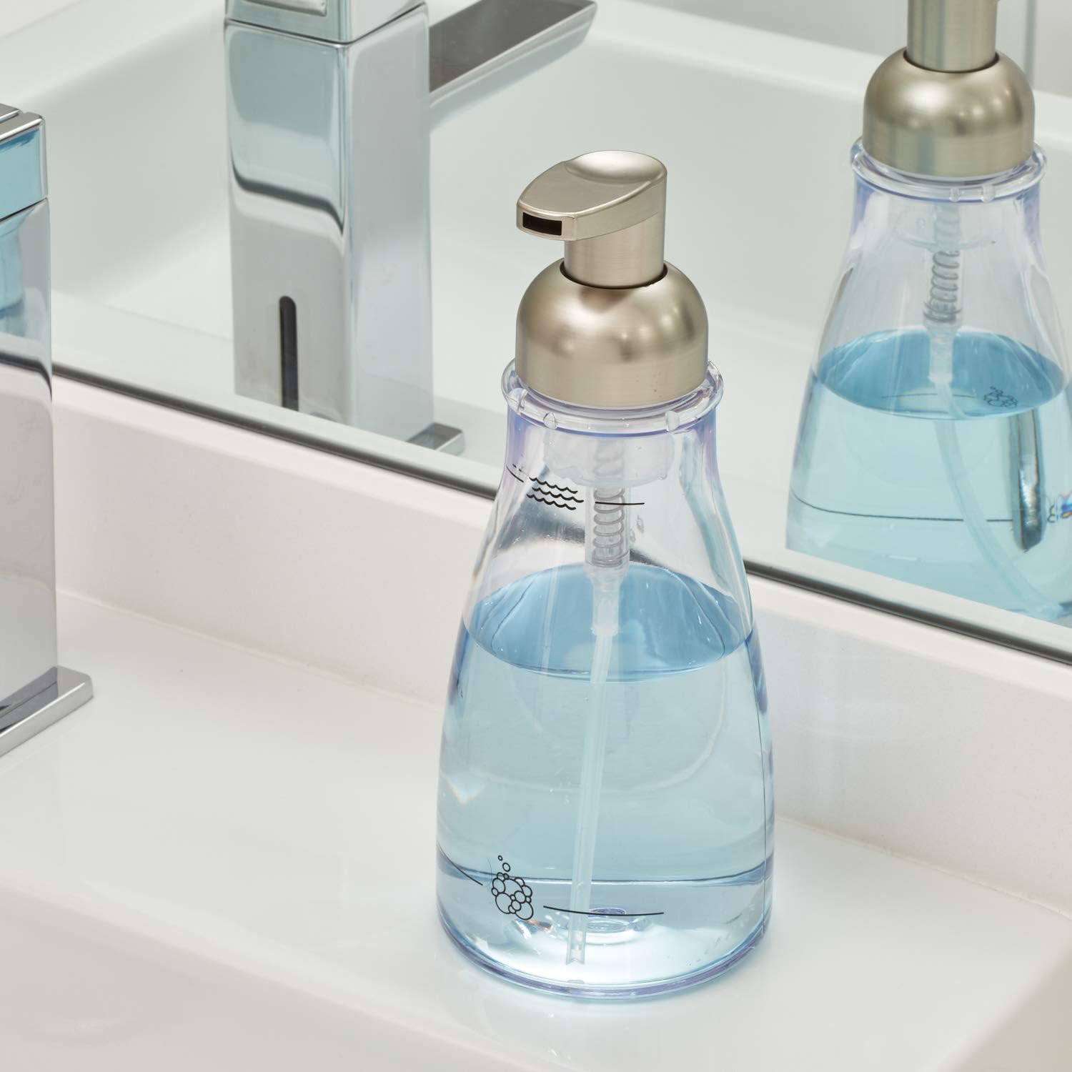 iDesign Foaming Soap Dispenser for Kitchen, Bathroom, Sink, Vanity, 3