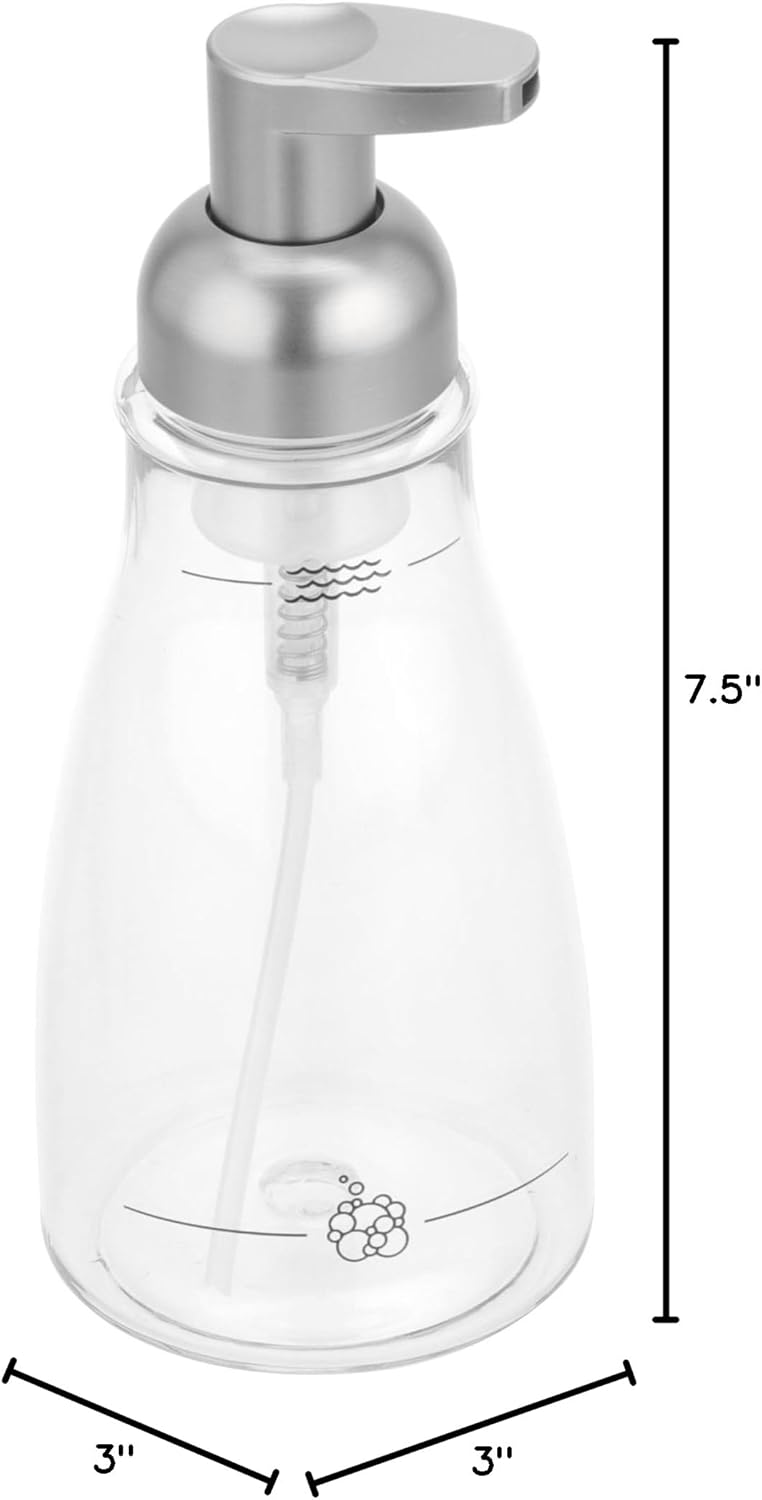 iDesign Foaming Soap Dispenser for Kitchen, Bathroom, Sink, Vanity, 3