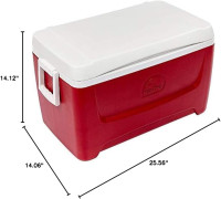 Igloo Island Breeze 48 Quart Cooler, Lava Red
