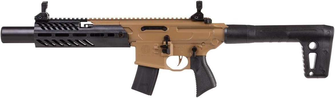 SIG SAUER MCX Rattler Canebrake .177 Caliber Semi-Auto Pellet Air Rifle | Airgun with Flip-Up Sights and 30-Round Magazine for Shooting Training & Practice PCP model