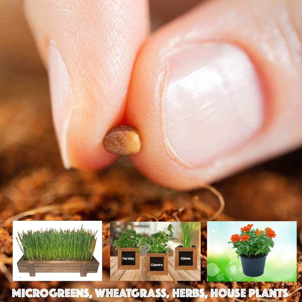 16 Pack Expanding Organic Fiber Soil, Amazing Potting Soil for Indoor Plants & Herbs. Soil Discs Made from Coco Coir. Expands to Fit 3” and 4” Pots.