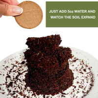 16 Pack Expanding Organic Fiber Soil, Amazing Potting Soil for Indoor Plants & Herbs. Soil Discs Made from Coco Coir. Expands to Fit 3” and 4” Pots.