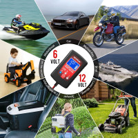 1.75-Amp Car Battery Charger, 6V and 12V Smart Fully Automatic Battery Charger Maintainer, Trickle Charger, Battery Desulfator for Car, Lawn Mower, Motorcycle, Boat, Marine Lead Acid Batteries