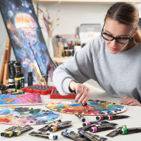 Arteza Acrylic Paint, Set of 60 Colors, 0.74 oz/22 ml Tubes, Art Paint includes 5 Metallic Colors, Rich Pigments, Non-Fading, Non-Toxic Paints for Artist & Hobby Painters, Art Supplies for Painting 0.74 Fl Oz (Pack of 60)