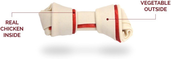 DreamBone Large Chews With Real Chicken, Rawhide-Free Chews For Dogs, Treat Your Dog to a Rawhide Free Chew, 3 Count Chicken 4 Ounce (Pack of 3)