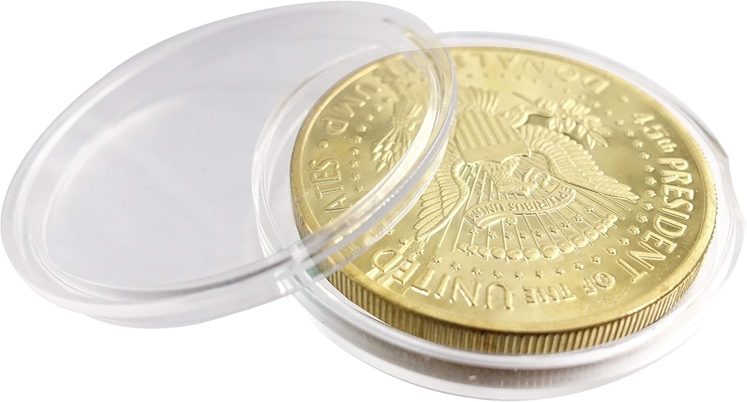 2024 Donald Trump Collectible Gold-Plated Coin with Case, Support Re-Election