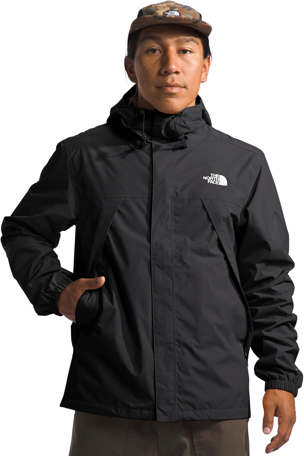 THE NORTH FACE Men's Antora Waterproof Jacket (Standard & Big Size) | Windproof & Waterproof Rain Coat, Adjustable Hood Large Tnf Black-npf