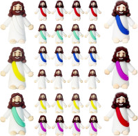 30Pcs Little Jesus Figures, Set of 30pcs Action Figures Mini Jesus Figurines in Bulk, Tiny Jesus Figures to Hide and Seek Religious Gifts for Easter Egg Stuffers Fillers Mix 1