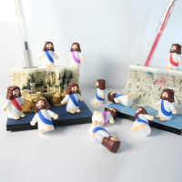 30Pcs Little Jesus Figures, Set of 30pcs Action Figures Mini Jesus Figurines in Bulk, Tiny Jesus Figures to Hide and Seek Religious Gifts for Easter Egg Stuffers Fillers Mix 1