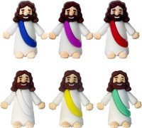 30Pcs Little Jesus Figures, Set of 30pcs Action Figures Mini Jesus Figurines in Bulk, Tiny Jesus Figures to Hide and Seek Religious Gifts for Easter Egg Stuffers Fillers Mix 1