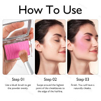 KYDA Pink Blush Powder, Make Up Pink Face Powder Face Blusher, Blendable Formula, Lasting Moisturizing, Ultra Fine Lightweight Texture Pink 0.17 Ounce (Pack of 1)