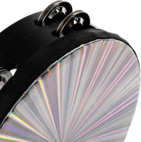 YOUEON 3 Pack Radiant Tambourine with Double Row Jingles, 6/8/10 Inch Hand Held Drum, Reflective Tambourines for Adults, Musical Instrumen for Church, Dance, Party, KTV