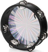 YOUEON 3 Pack Radiant Tambourine with Double Row Jingles, 6/8/10 Inch Hand Held Drum, Reflective Tambourines for Adults, Musical Instrumen for Church, Dance, Party, KTV