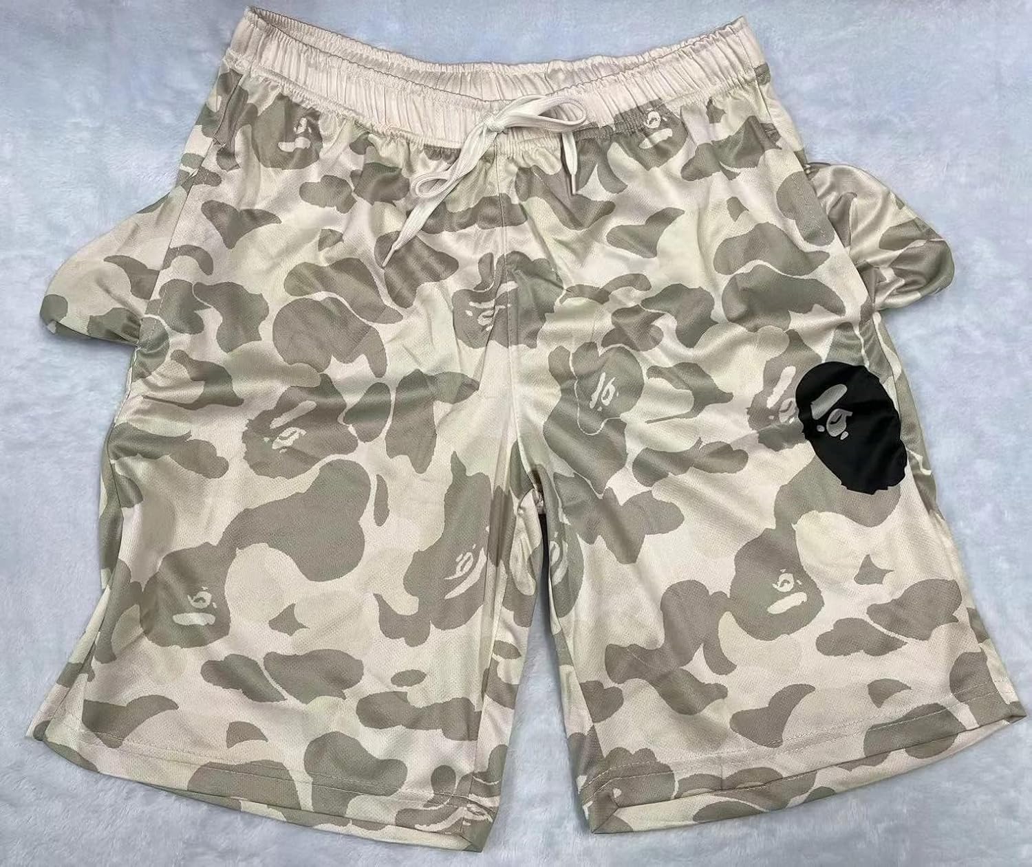 Shark Camo Unisex Pants Sport Pants Casual Shorts Beach Shorts Swimming Pants X-Large A