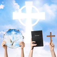 Dove Tambourines for Adults 8 Inch Church Christian Dance Tambourine Cross Double Row Jingle Bible Hand Bell Drum for Church Pray Party Percussion Musical Instrument Hand Bell Clap Drum