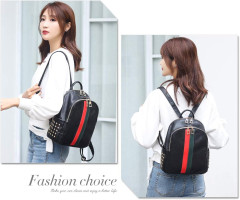 Pu Leather Mini Backpack For Women Purse Cute Daypack Bag Fashion Shoulder Bag A-small Black