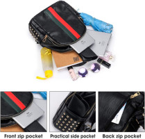 Pu Leather Mini Backpack For Women Purse Cute Daypack Bag Fashion Shoulder Bag A-small Black