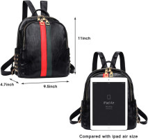 Pu Leather Mini Backpack For Women Purse Cute Daypack Bag Fashion Shoulder Bag A-small Black