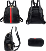 Pu Leather Mini Backpack For Women Purse Cute Daypack Bag Fashion Shoulder Bag A-small Black