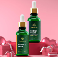 Tree of Life Beauty Facial Skin Care Set, Brightening, Firming, Hydrating, Dry Face, Dermatologist Tested - Vitamin C Serum (Brightens) + Retinol Serum (Smooths) - Skin Care Kit, 2 count of 1 Fl Oz Advanced Regimen Duo