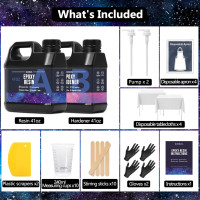 KISREL Epoxy Resin 82OZ - Crystal Clear Epoxy Resin Kit - No Yellowing No Bubble Art Resina Casting for Art Crafts, Jewelry Making, Wood & Molds(41OZ x 2)