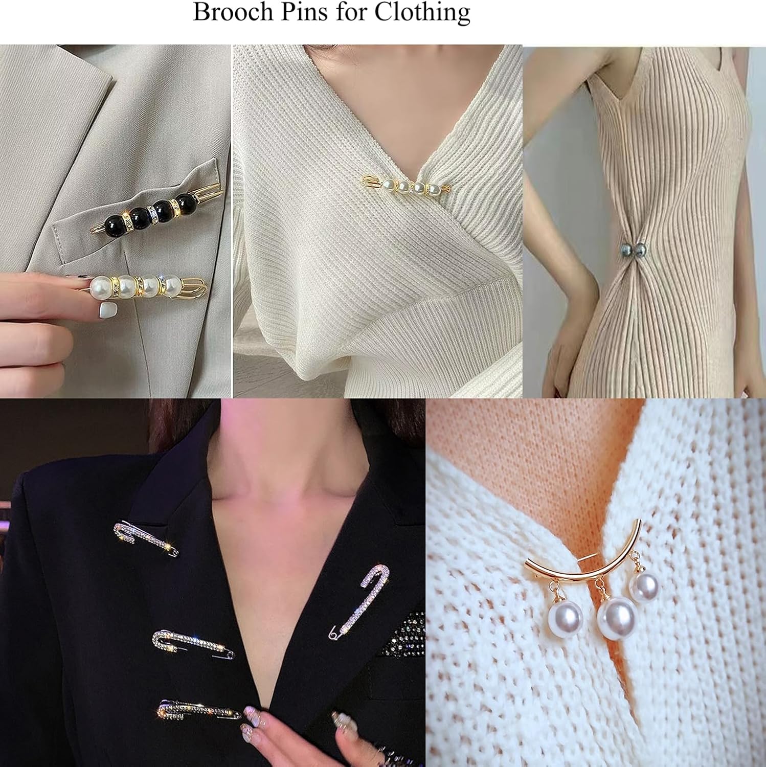 Charms for Socks Safety Pin Brooch,55pcs Junk Sock Charms Pins Gold Bling Sock Jewelry Charms,Brooch Pins for Socks,Pearl Rhinestone Brooch Pins Costom Shoe Sock Charms Kit Bulk for Hat Clothes