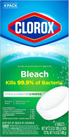 Clorox Ultra Clean Toilet Tablets Bleach 4 Count, 3.5 Ounces Each (Package May Vary) 4 Count (Pack of 1)