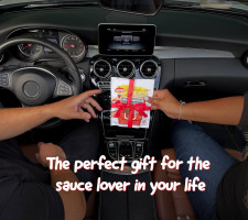 Saucemoto Dip Clip | An in-car sauce holder for ketchup and dipping sauces. As seen on Shark Tank (2 Pack, Black) 2 Pack Black