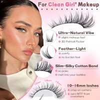Lash Clusters Kit Wispy Eyelash Clusters Lashes Natural DIY Lash Extension Kit 10-16mm Cluster Eyelash Extensions Kit 300pcs C Curl Individual Lashes Cluster Eyelash (No Tweezers) G-CC Curl no tweezers
